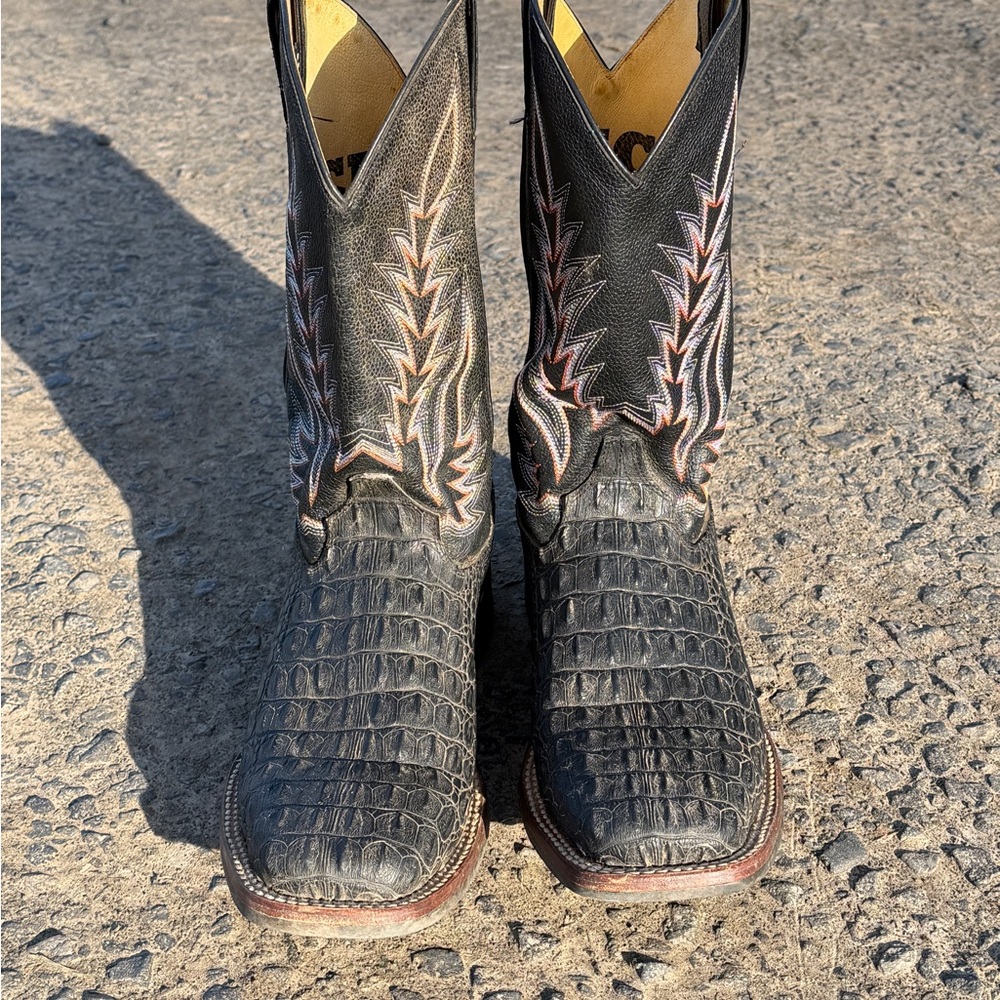 Cinch Black and Brown Western Boots - Picture 3 of 9